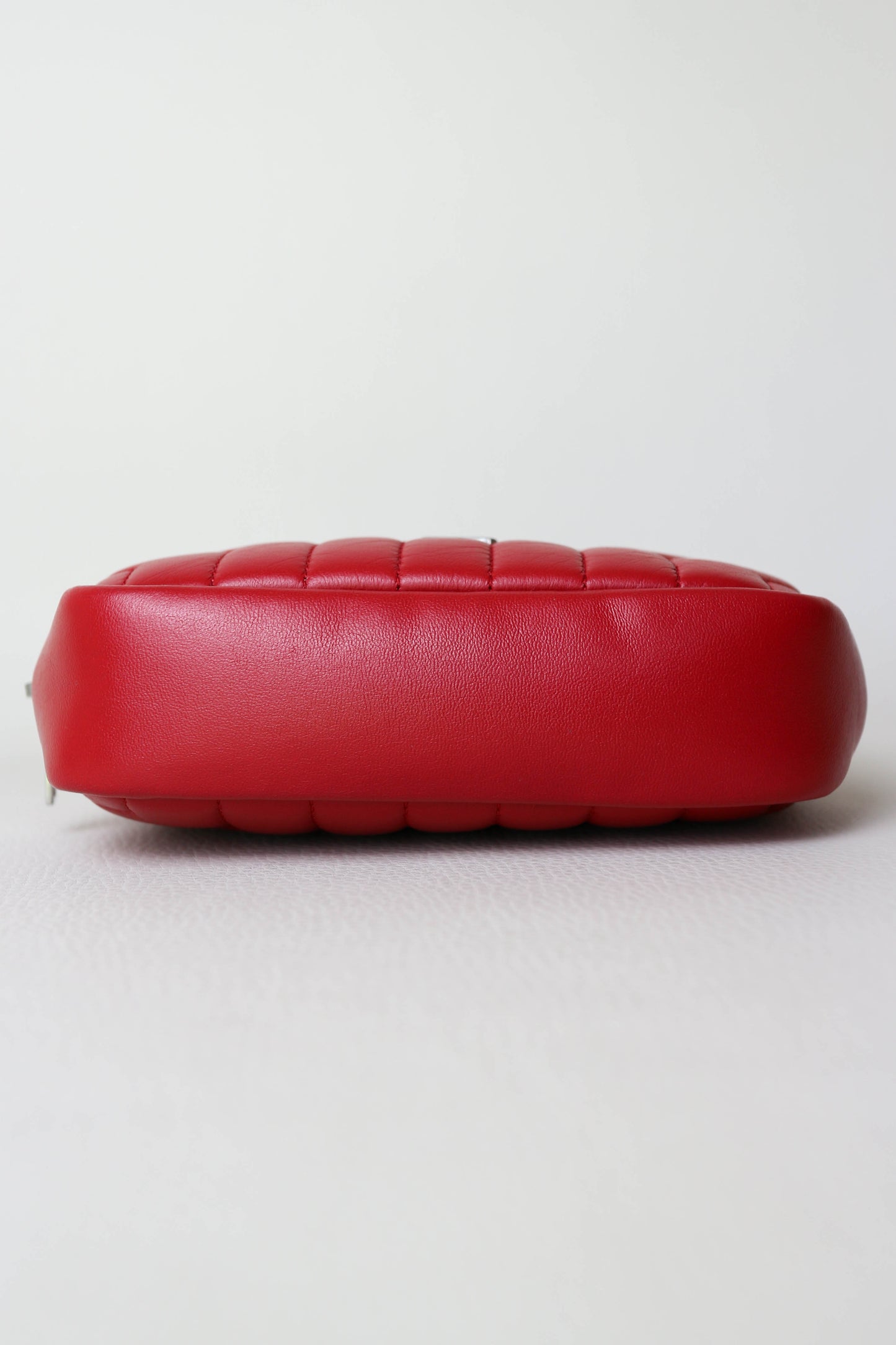 Saint Laurent Logo Leather Toiletry Pouch Red