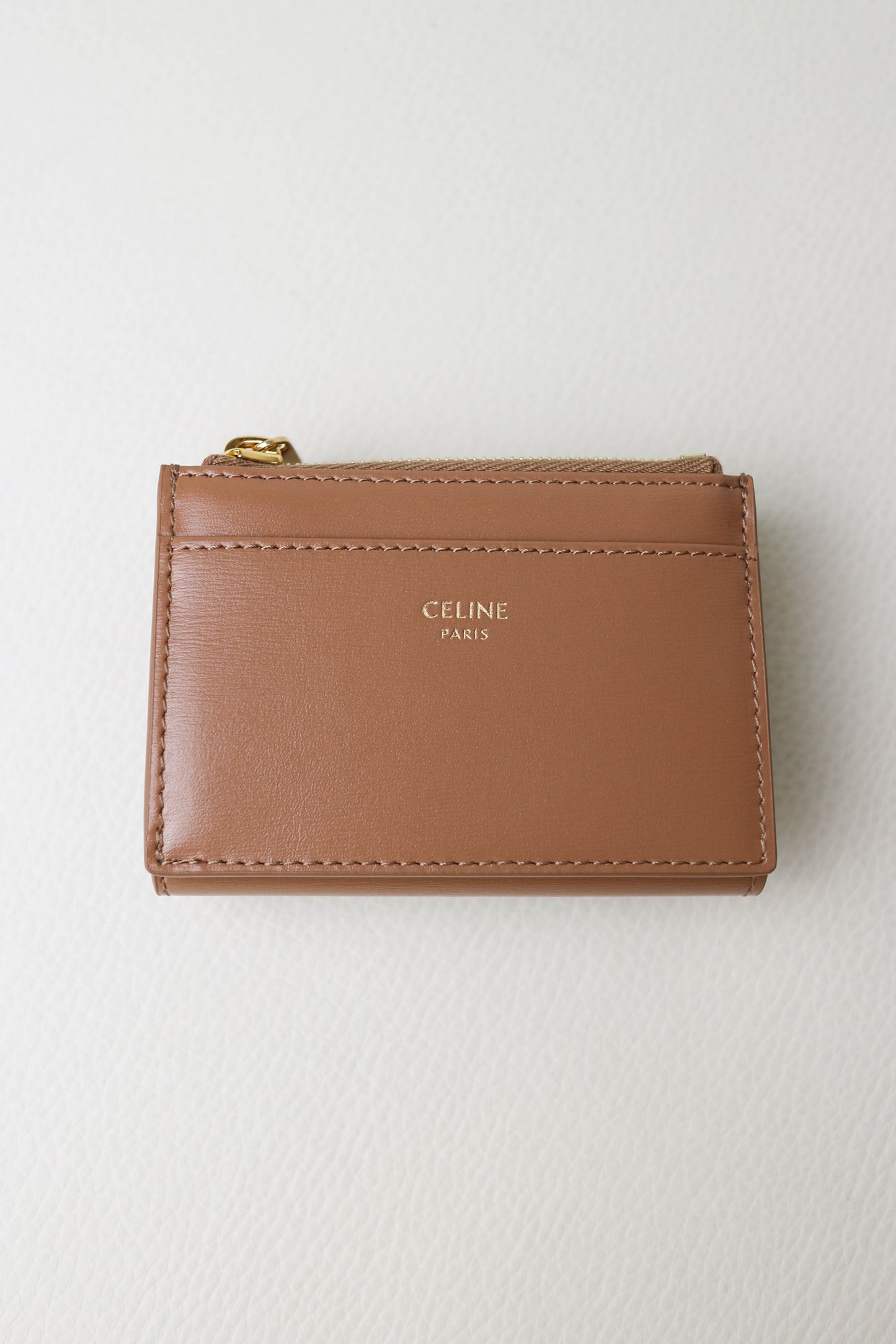 CELINE Triomphe Compact Wallet Brown