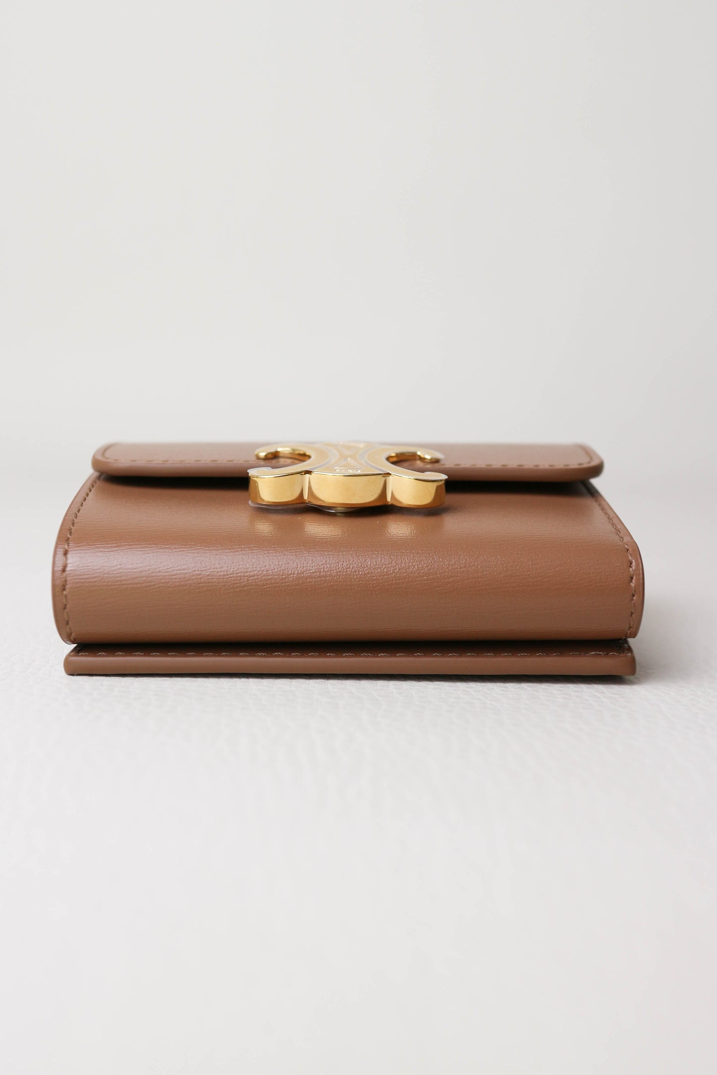 CELINE Triomphe Compact Wallet Brown