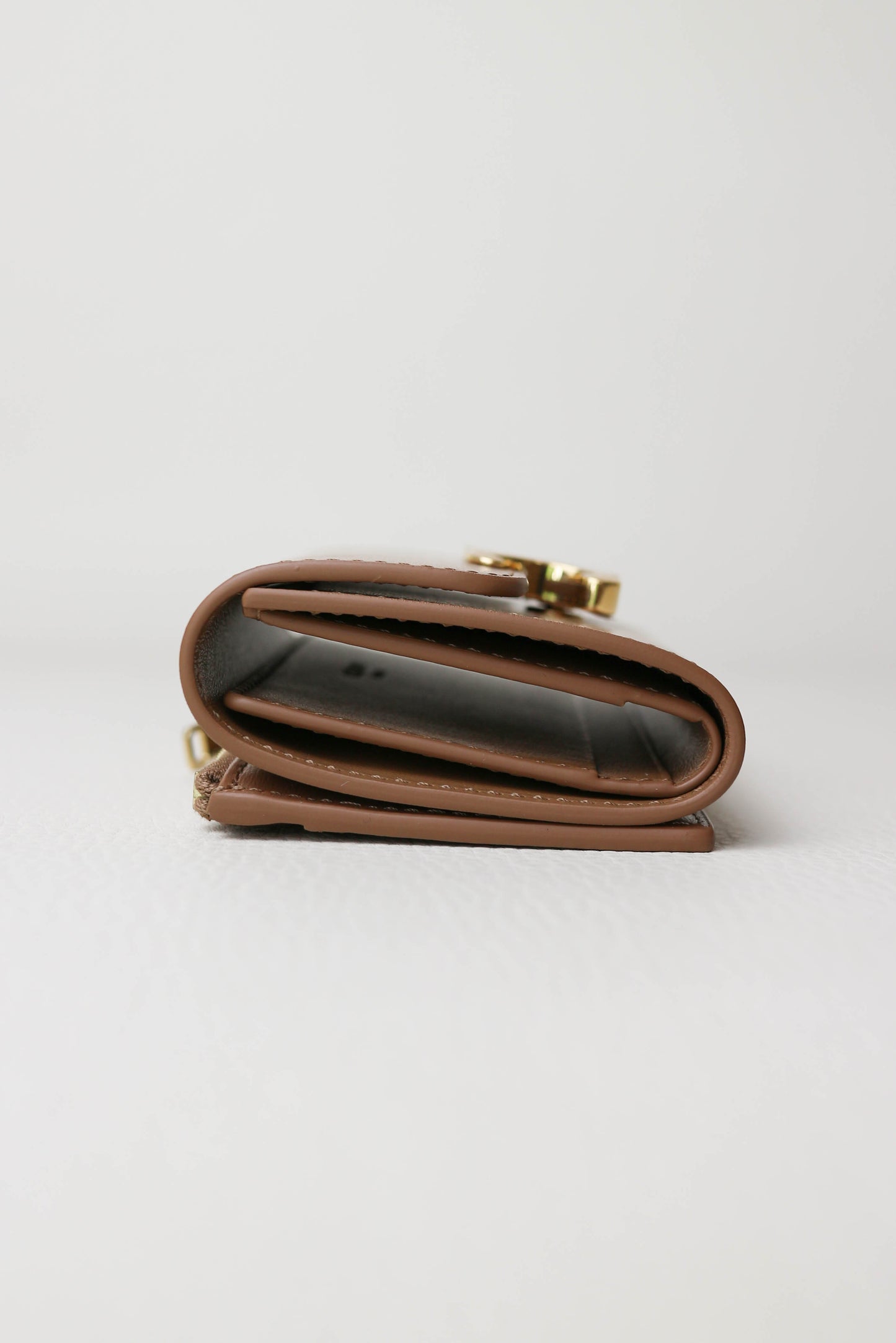 CELINE Triomphe Compact Wallet Brown