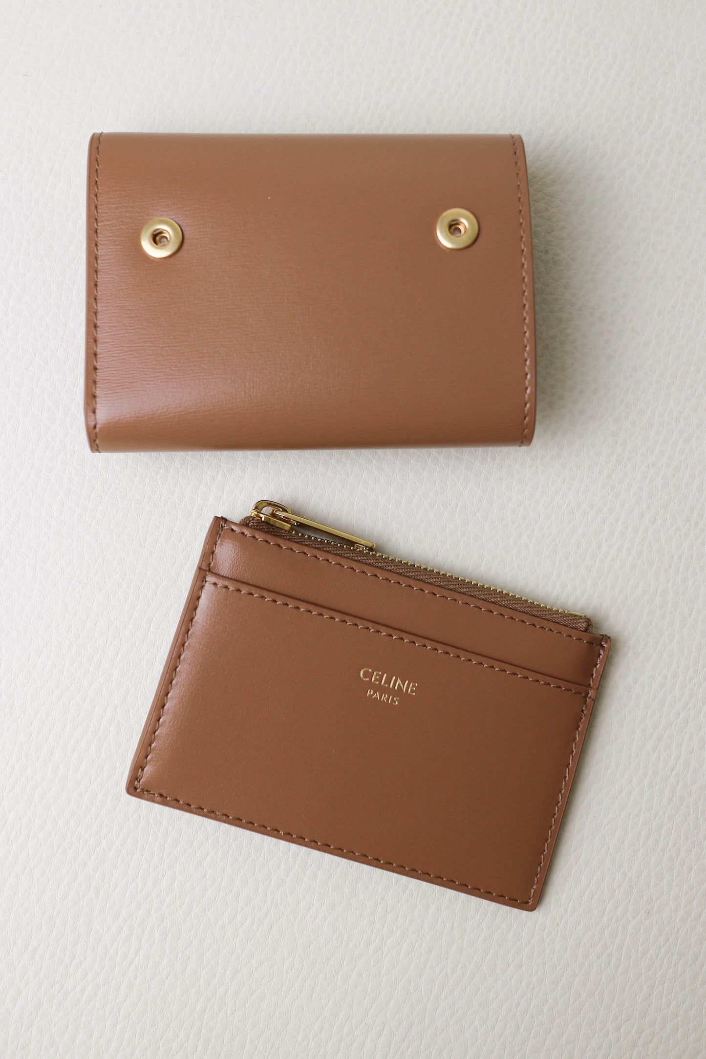 CELINE Triomphe Compact Wallet Brown