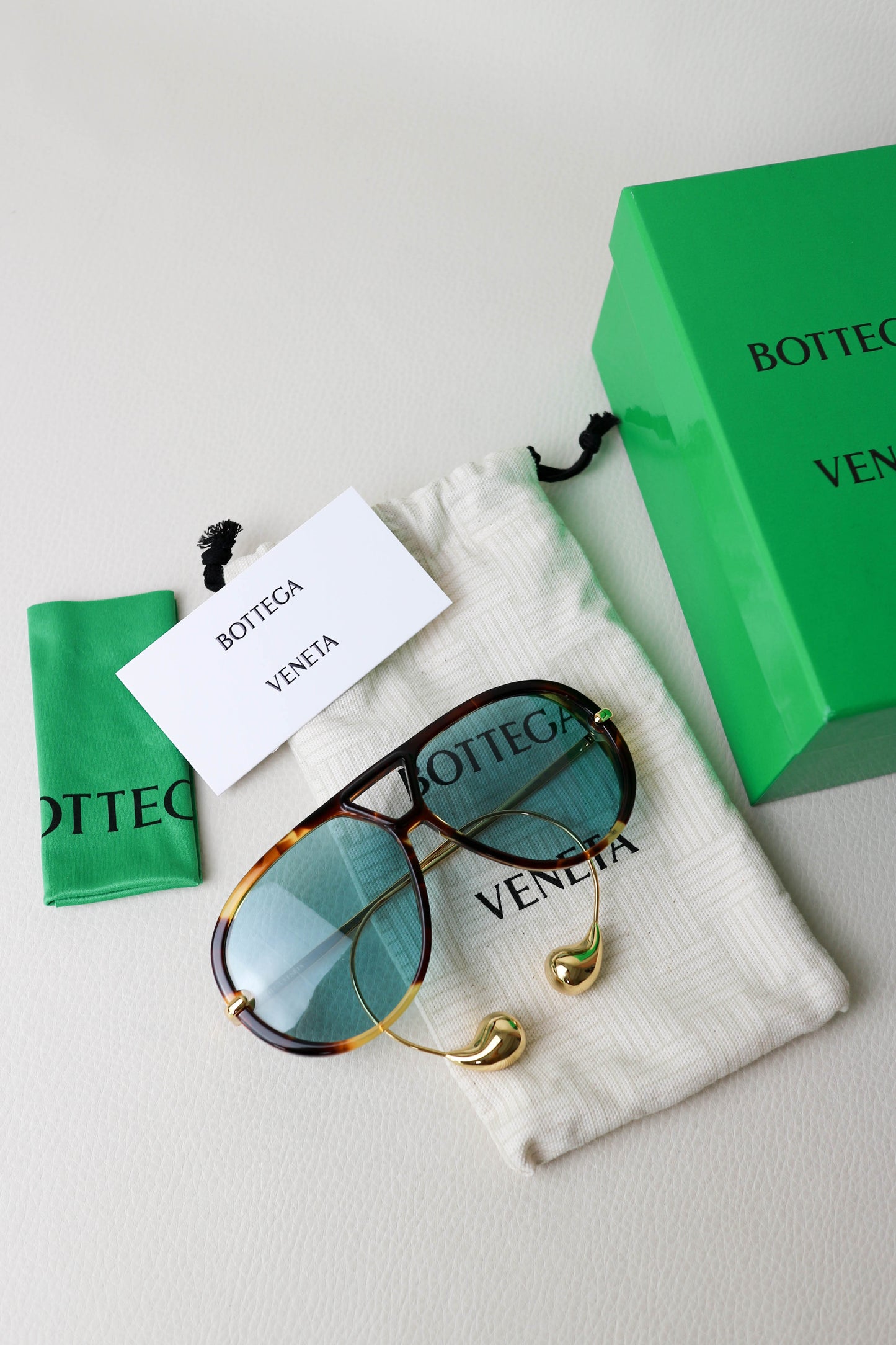 Bottega Veneta Oversized Aviator Sunglasses