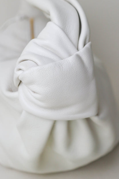 Bottega Veneta Double Knot Bag White