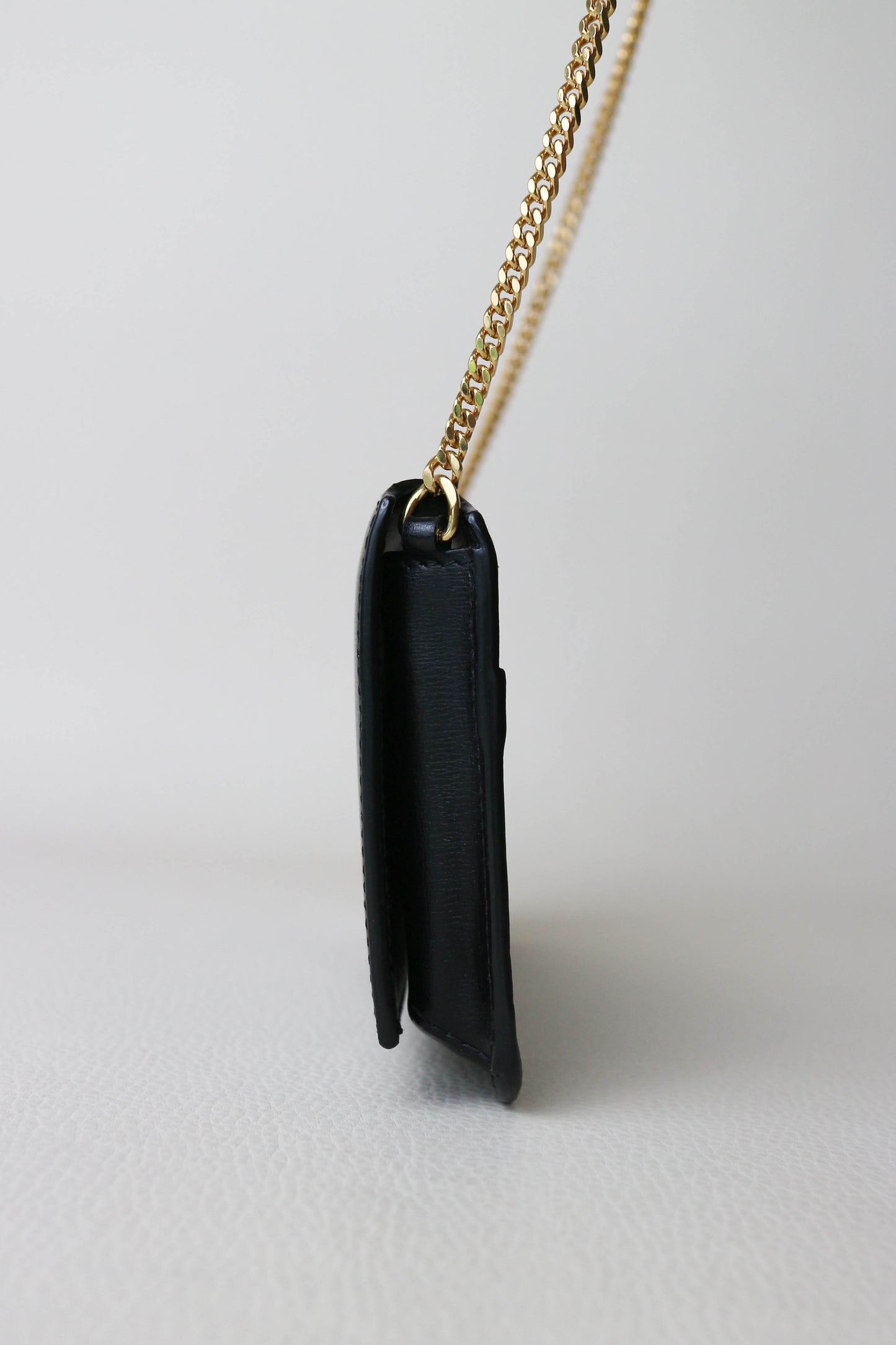 Saint Laurent Logo Phone Holder Bag Black