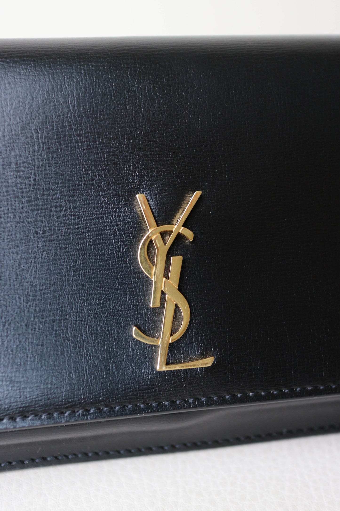 Saint Laurent Logo Phone Holder Bag Black