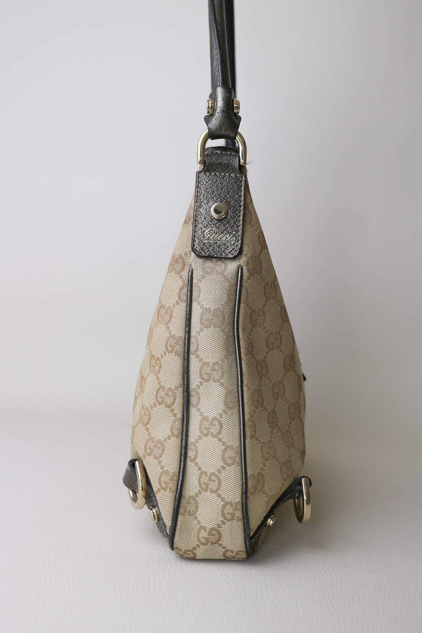 Gucci Vintage Monogram Canvas Shoulder Bag