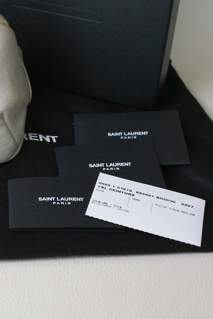 Saint Laurent Logo Belt Bag White