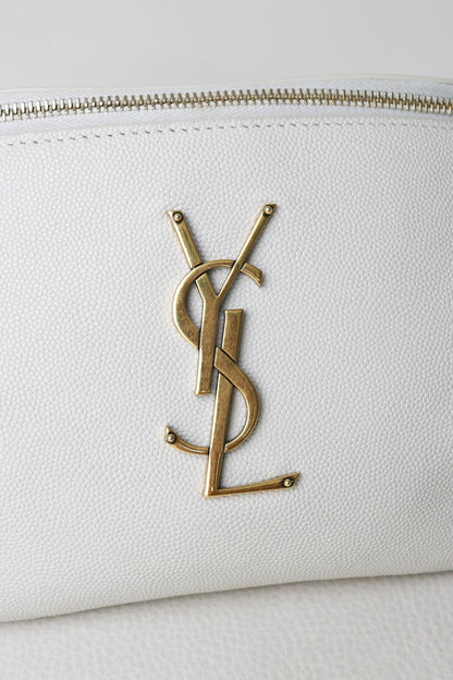 Saint Laurent Logo Belt Bag White