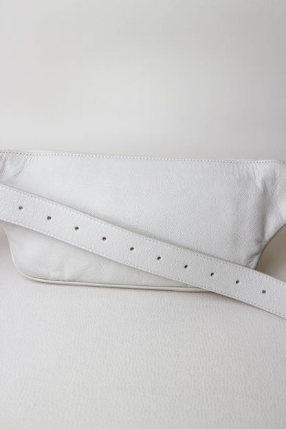 Saint Laurent Logo Belt Bag White