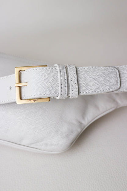 Saint Laurent Logo Belt Bag White