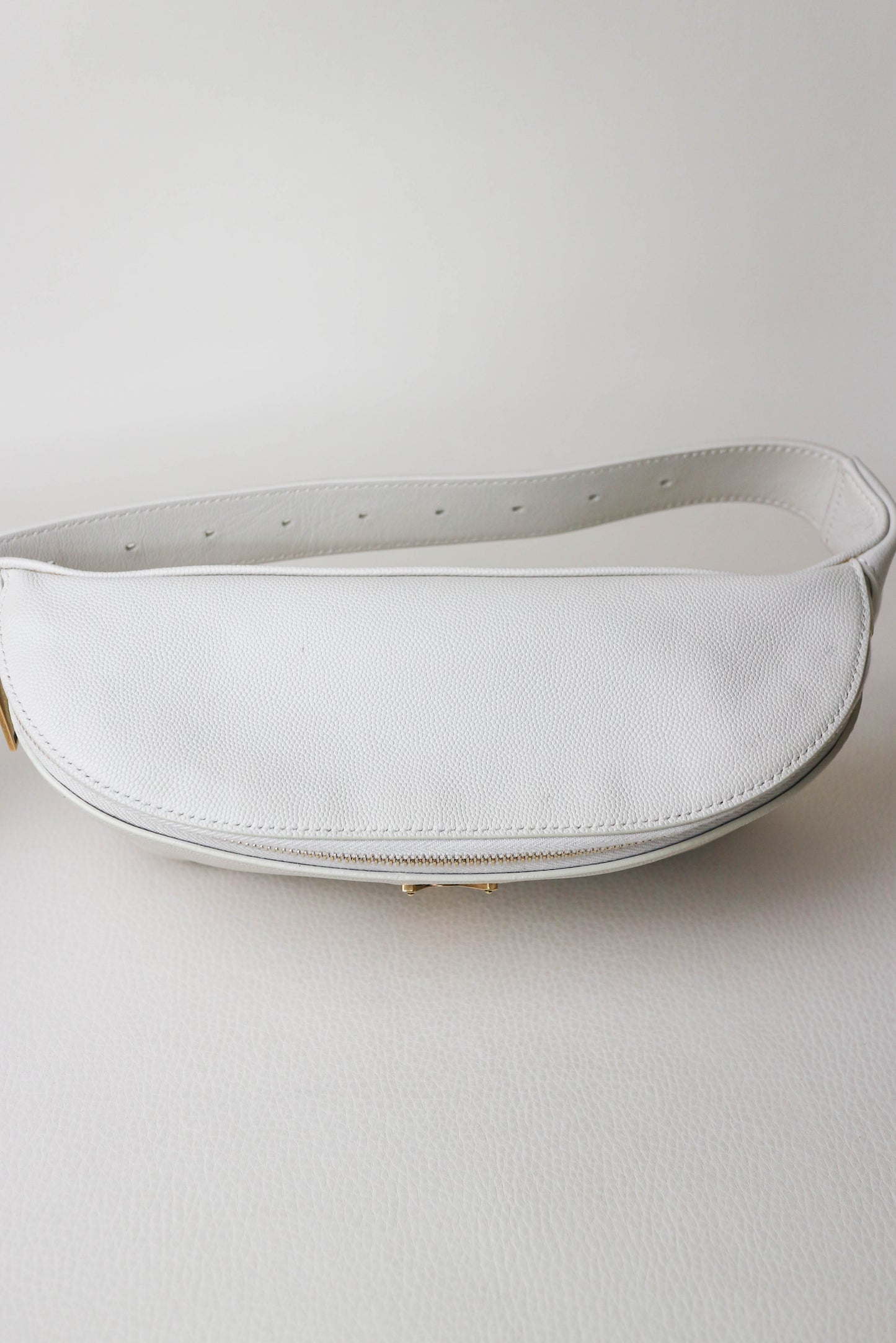 Saint Laurent Logo Belt Bag White