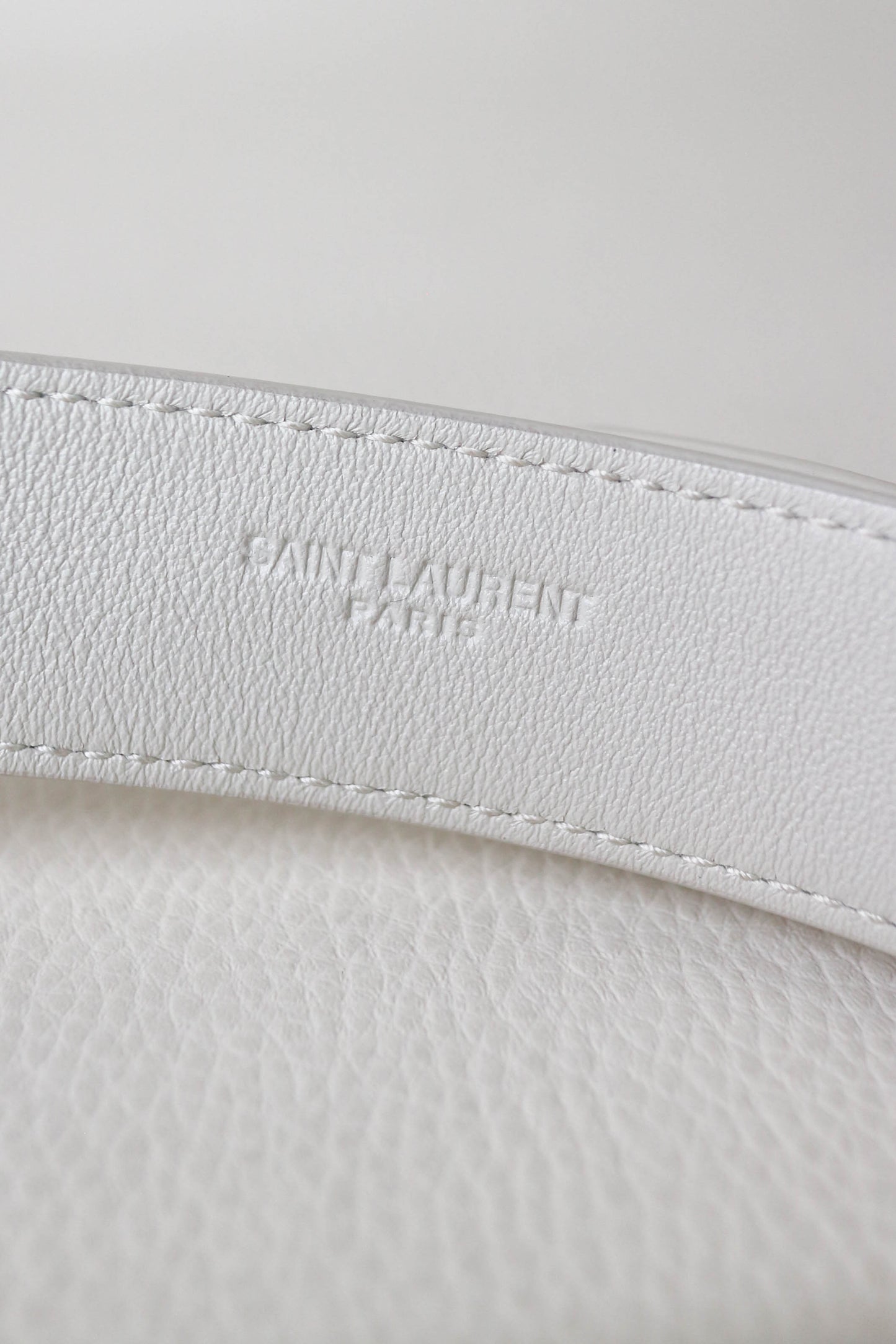 Saint Laurent Logo Belt Bag White