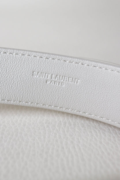 Saint Laurent Logo Belt Bag White
