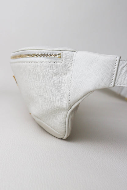 Saint Laurent Logo Belt Bag White