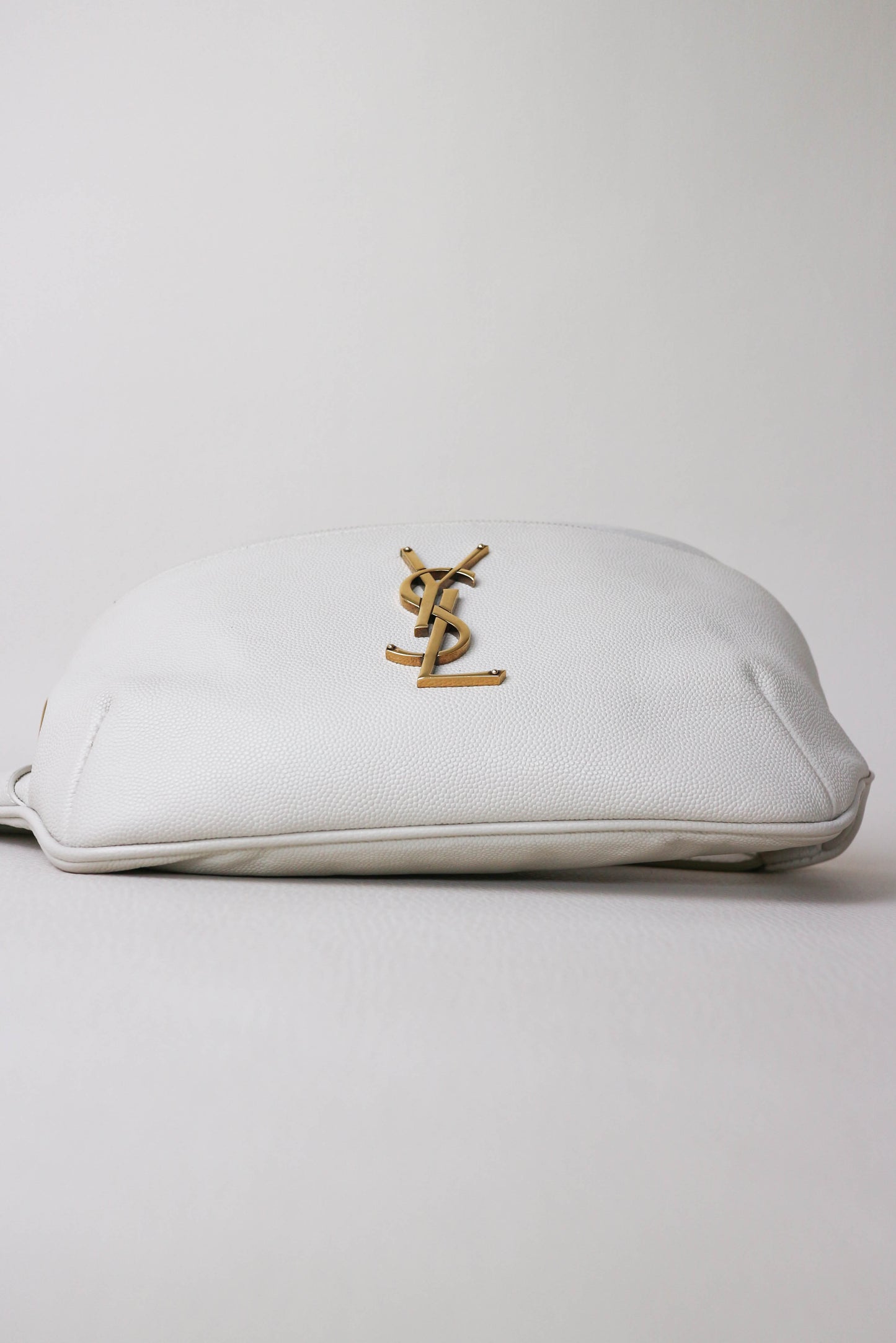 Saint Laurent Logo Belt Bag White