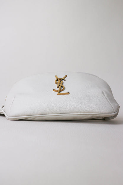 Saint Laurent Logo Belt Bag White