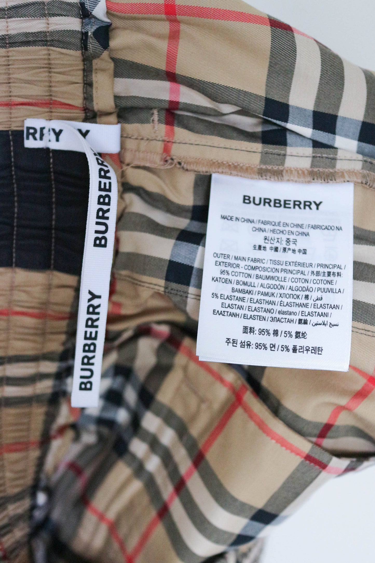 Burberry Logo Checked Pants