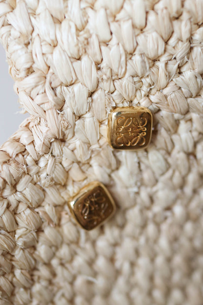 LOEWE Animal Bag Charm Studs Gold
