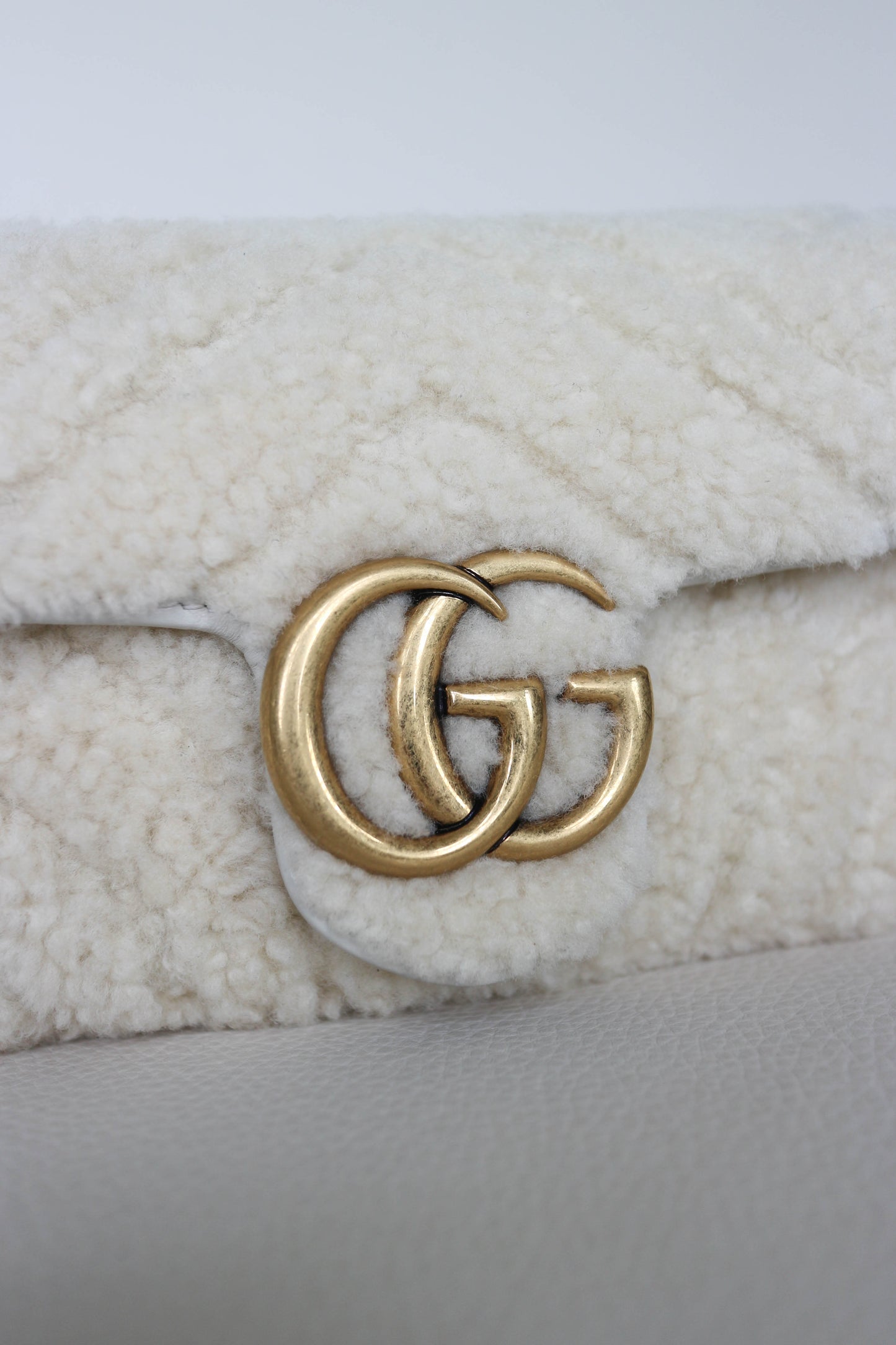 Gucci Mini Marmont Shearling Bag