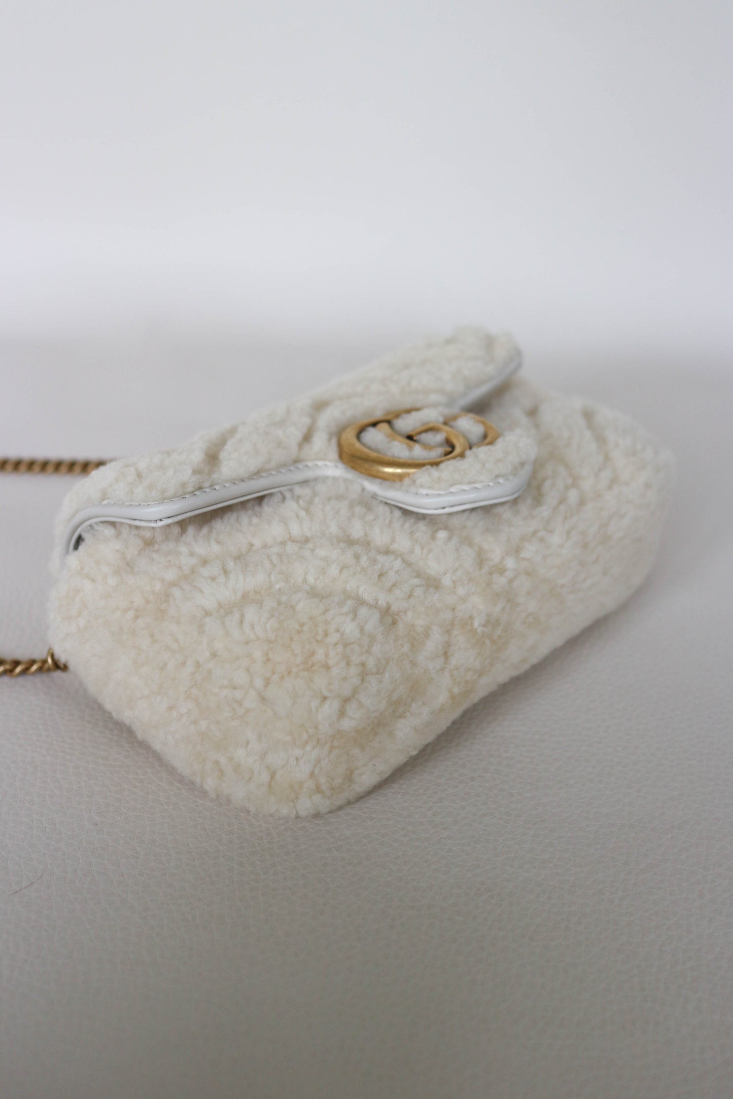 Gucci Mini Marmont Shearling Bag