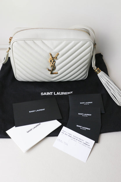 Saint Laurent Loulou Camera Bag White