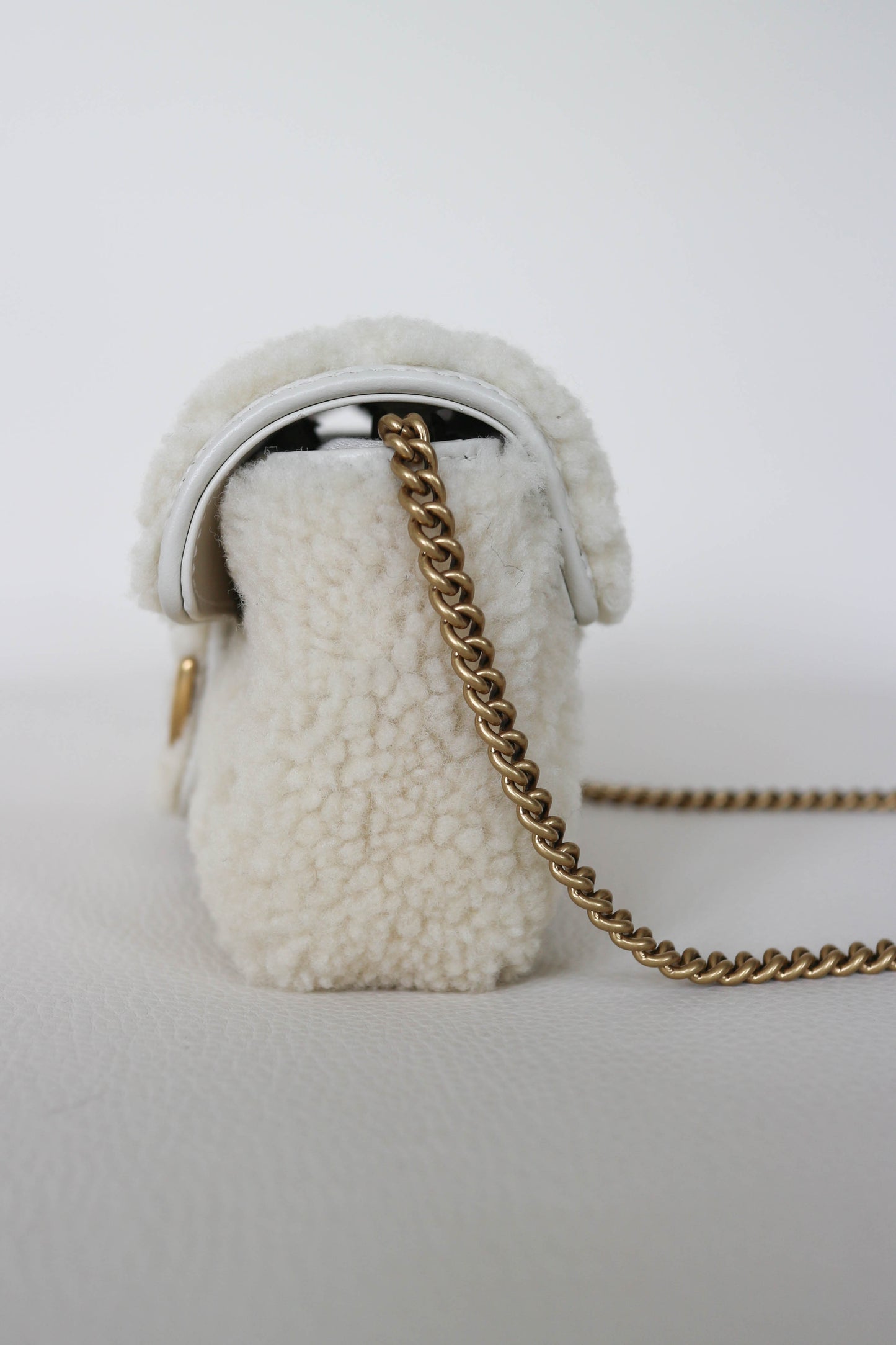 Gucci Mini Marmont Shearling Bag