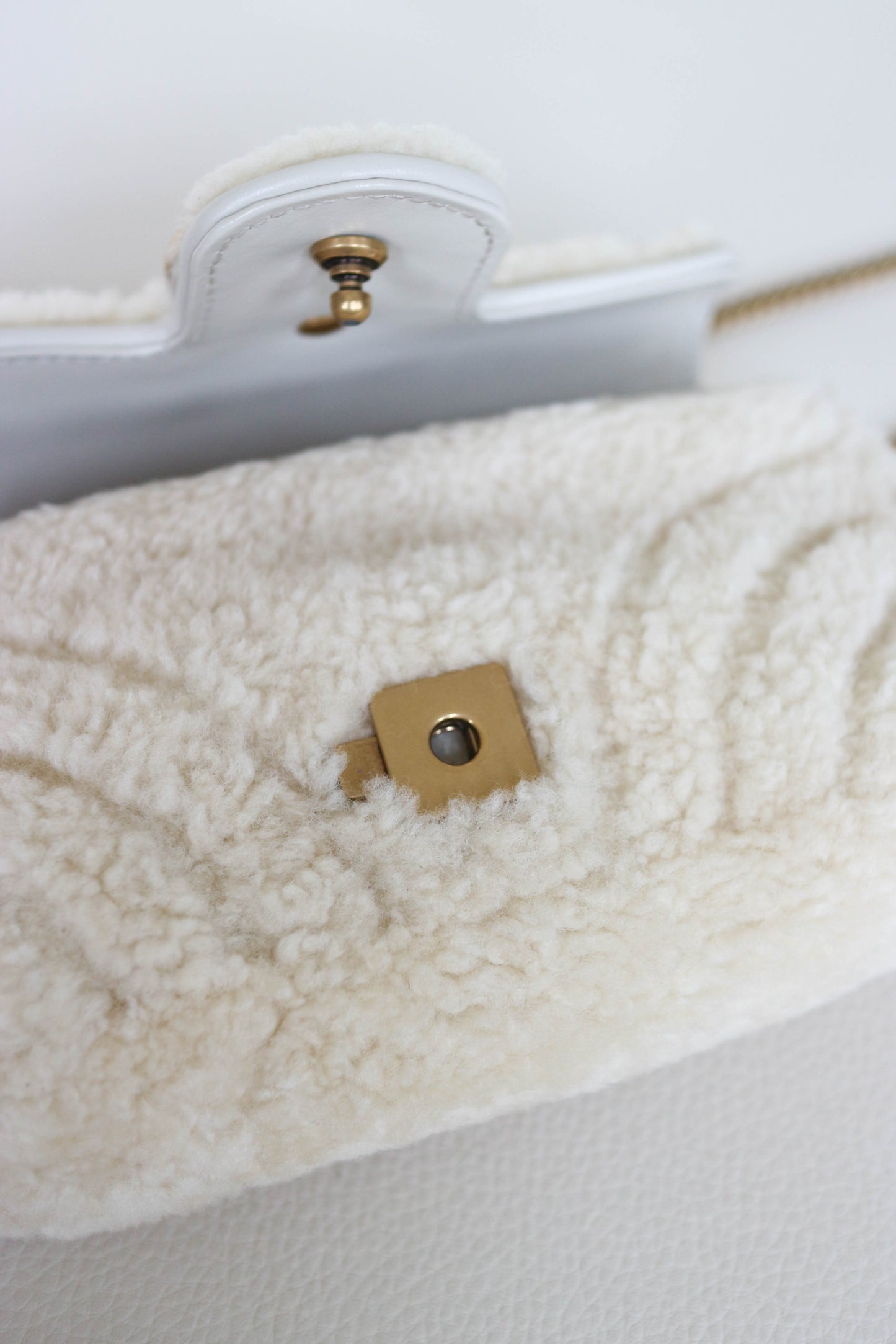 Gucci Mini Marmont Shearling Bag