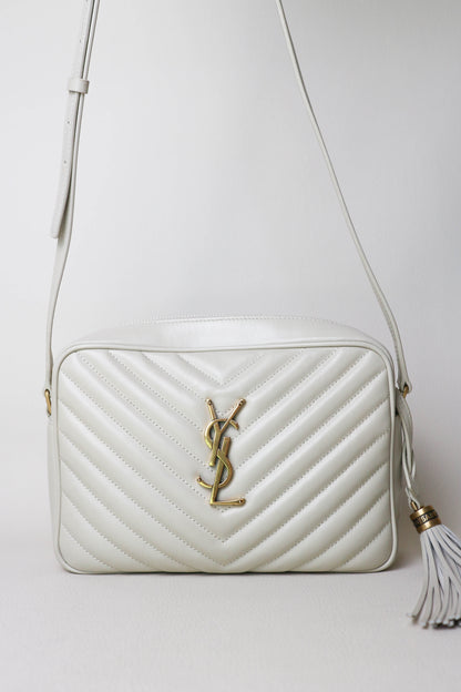 Saint Laurent Loulou Camera Bag White