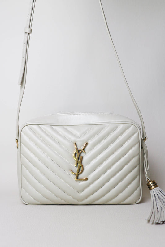Saint Laurent Loulou Camera Bag White