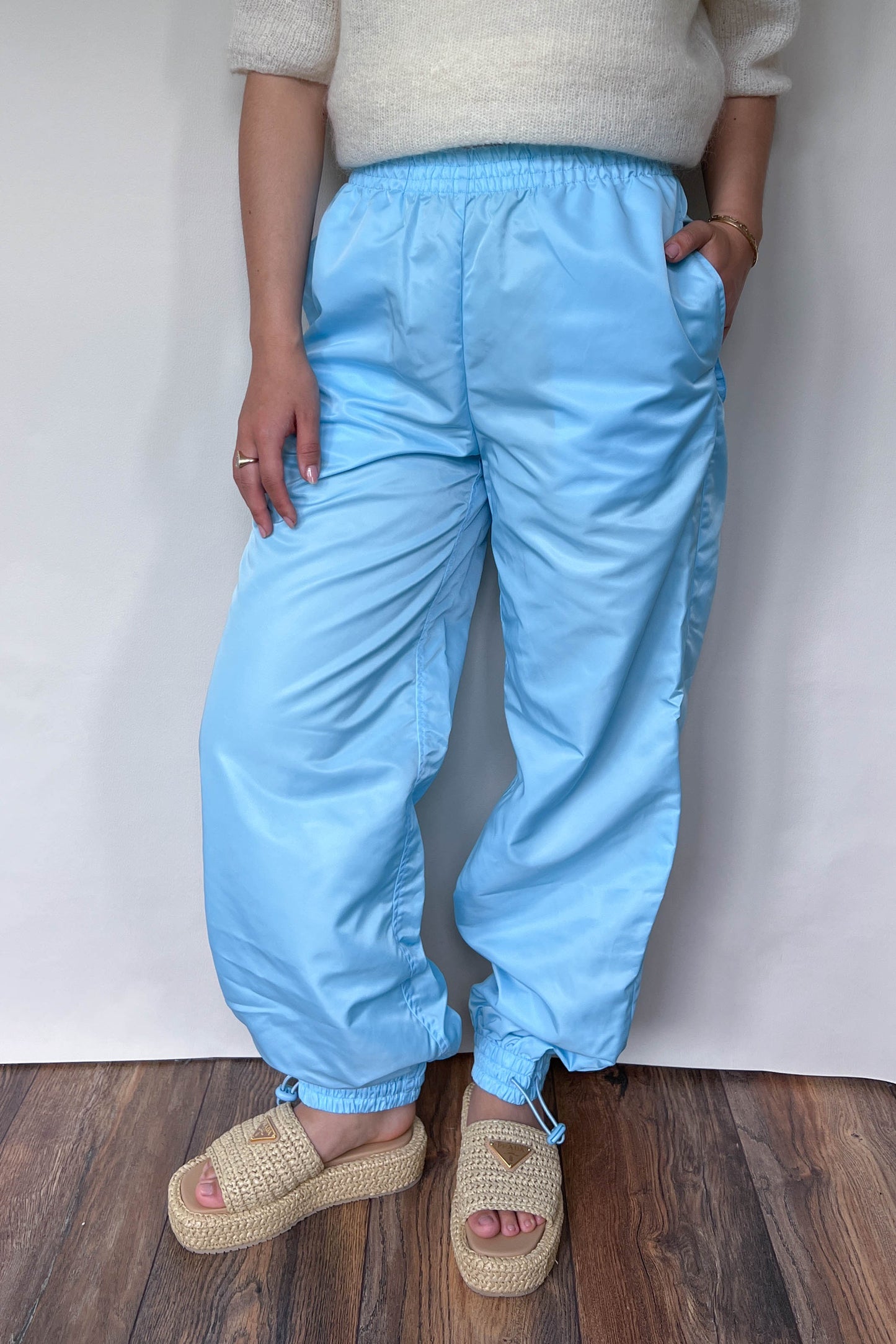 ROTATE Nylon Cargo Pants Blue