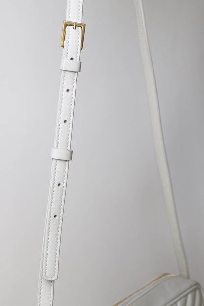 Saint Laurent Loulou Camera Bag White