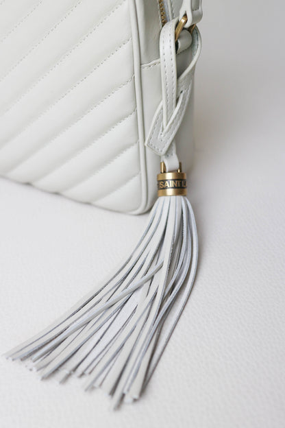 Saint Laurent Loulou Camera Bag White
