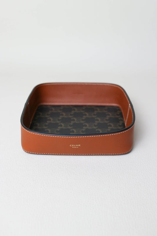 CELINE Triomphe Canvas Leather Tray
