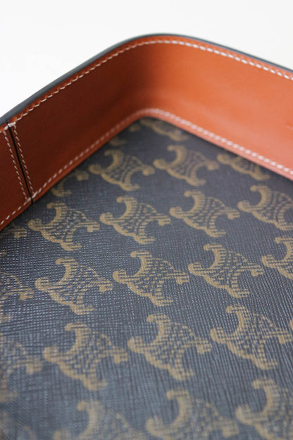 CELINE Triomphe Canvas Leather Tray