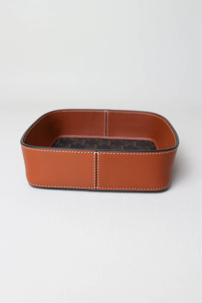 CELINE Triomphe Canvas Leather Tray