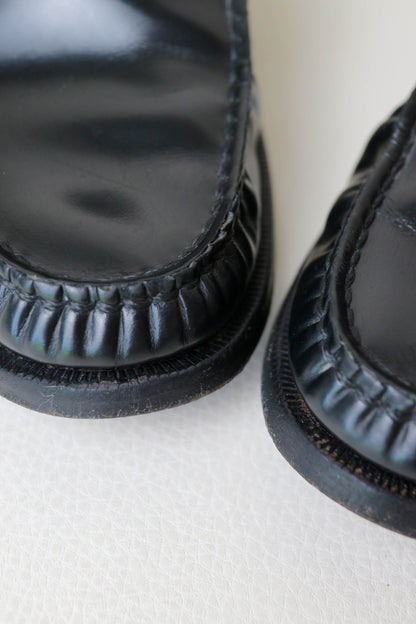 Saint Laurent Leather Penny Loafers Black