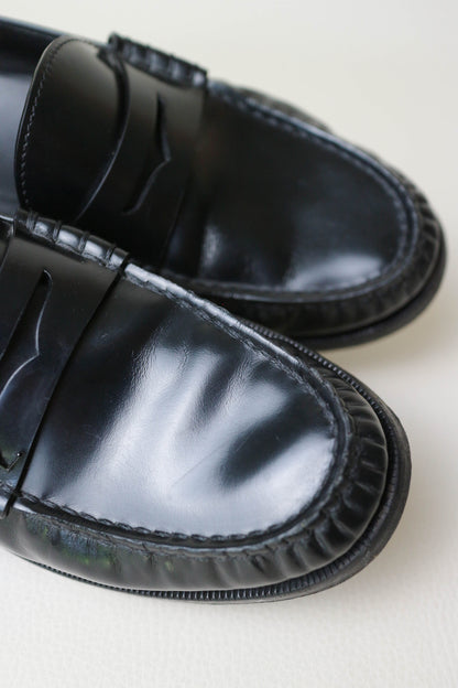 Saint Laurent Leather Penny Loafers Black