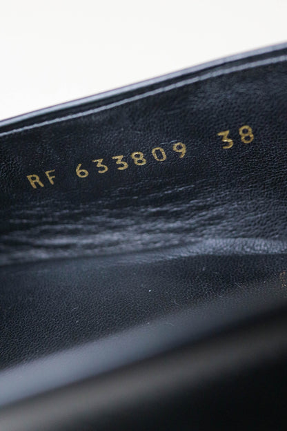Saint Laurent Leather Penny Loafers Black