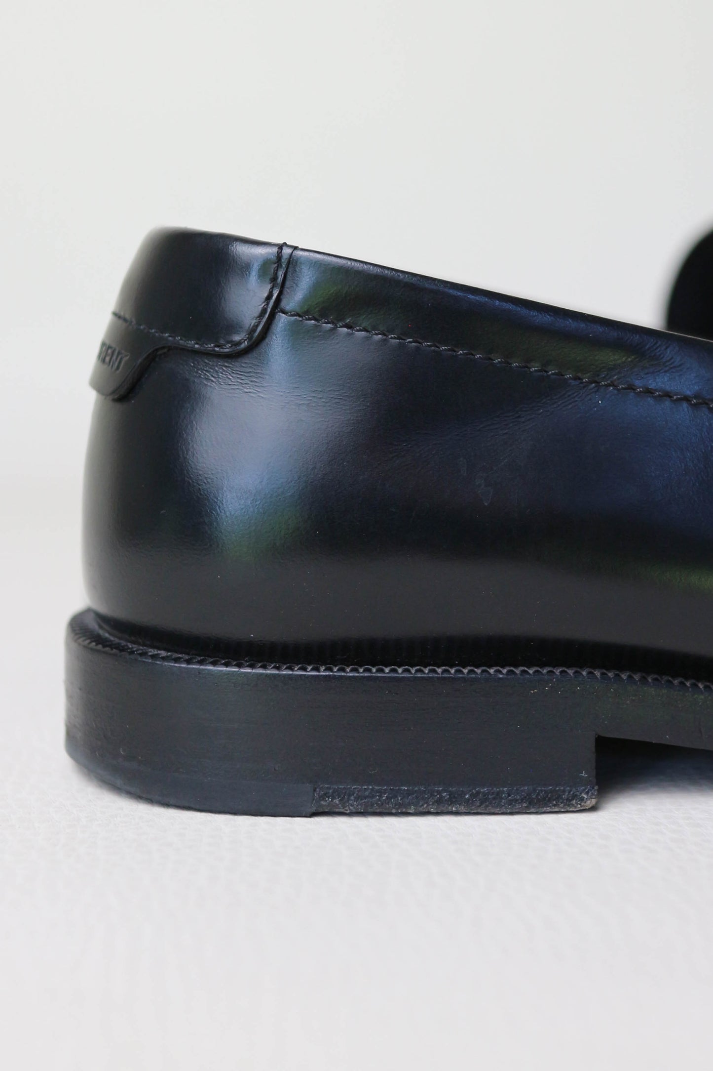 Saint Laurent Leather Penny Loafers Black
