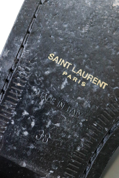 Saint Laurent Leather Penny Loafers Black