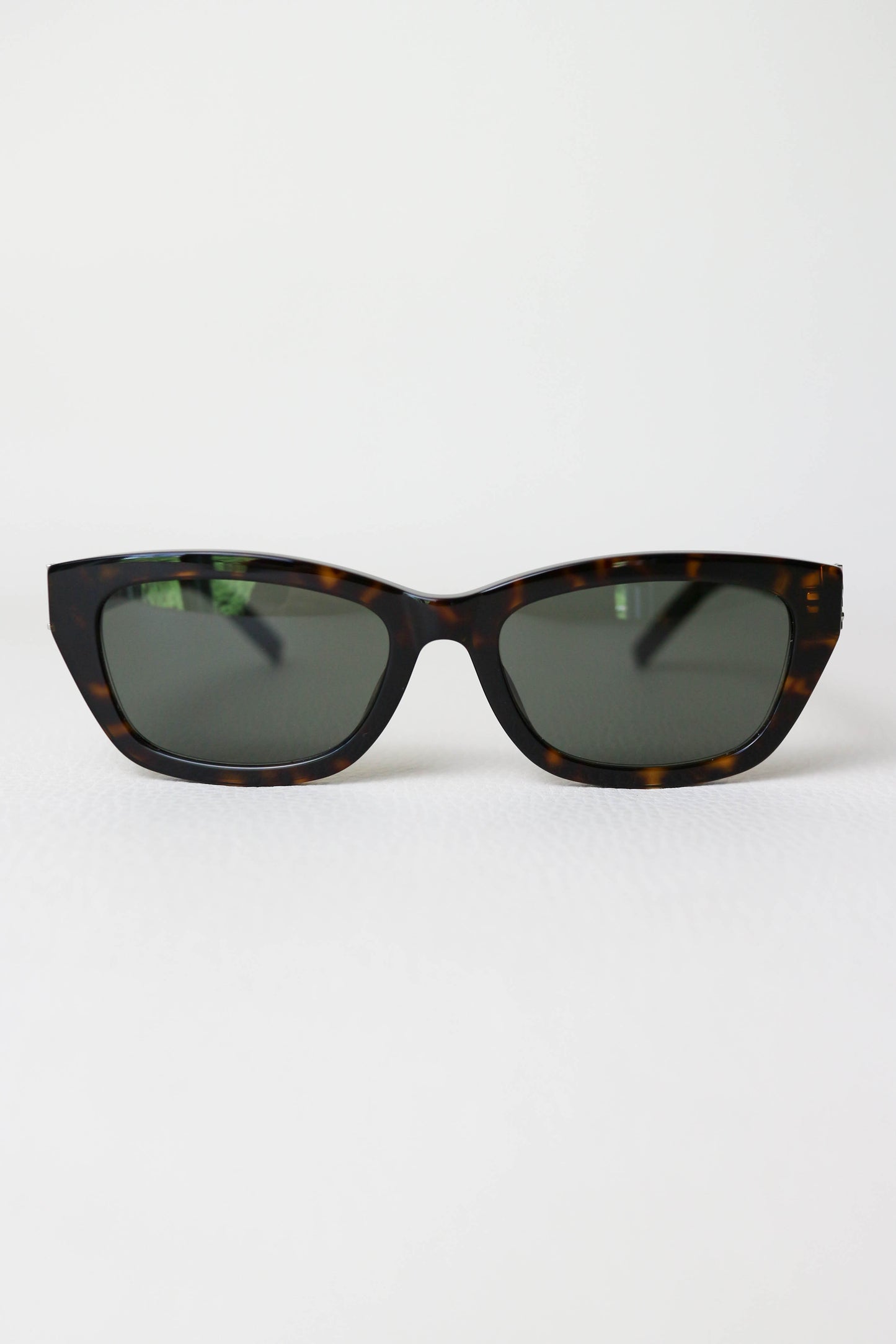 Saint Laurent Logo Sunglasses Tortoise