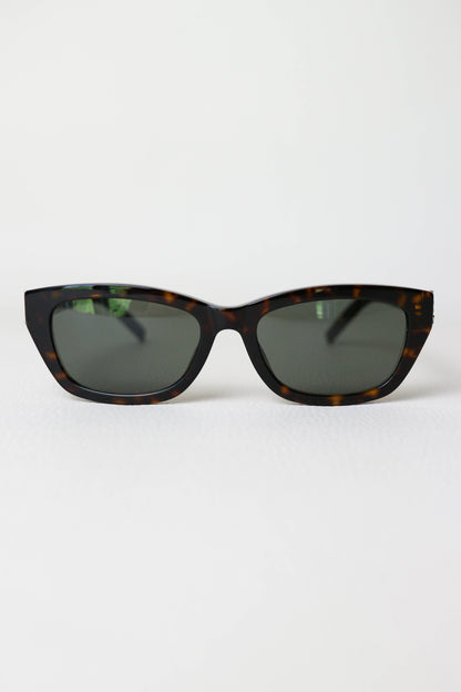 Saint Laurent Logo Sunglasses Tortoise