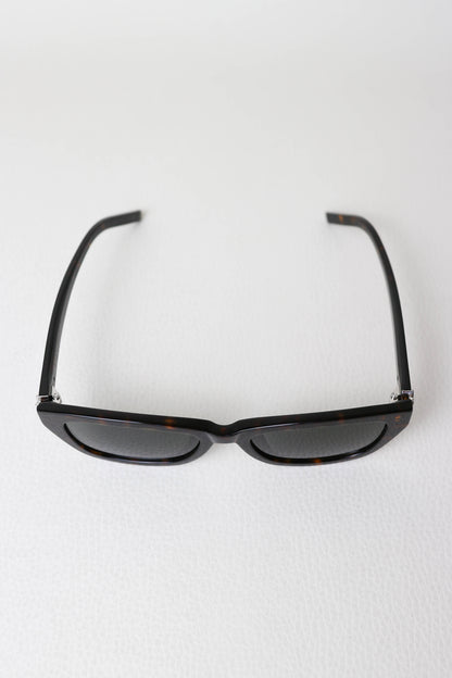 Saint Laurent Logo Sunglasses Tortoise