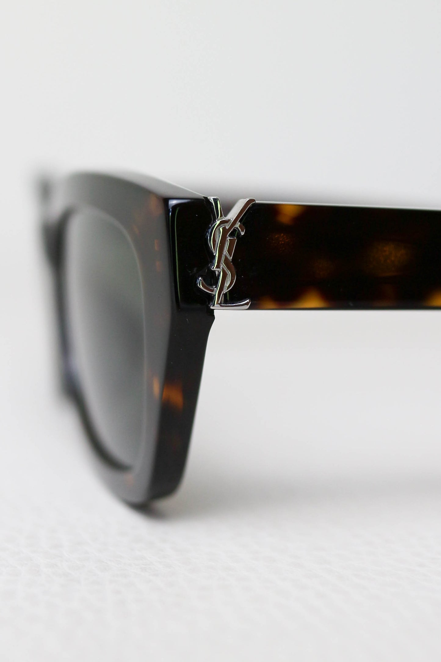 Saint Laurent Logo Sunglasses Tortoise