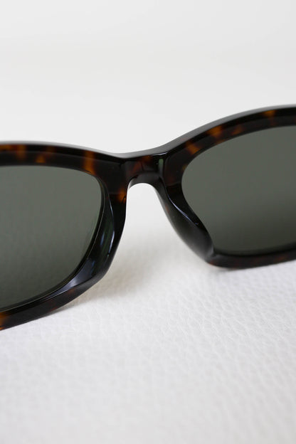 Saint Laurent Logo Sunglasses Tortoise