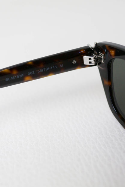 Saint Laurent Logo Sunglasses Tortoise