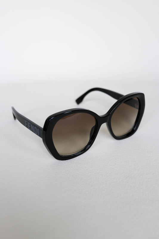 Fendi Oversized Logo Sunglasses Black