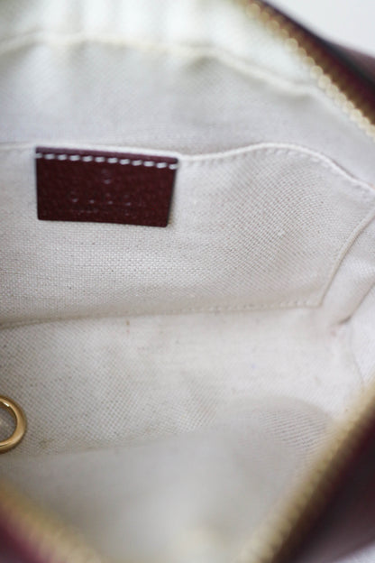 Gucci Ophidia Canvas Mini Bag Burgundy