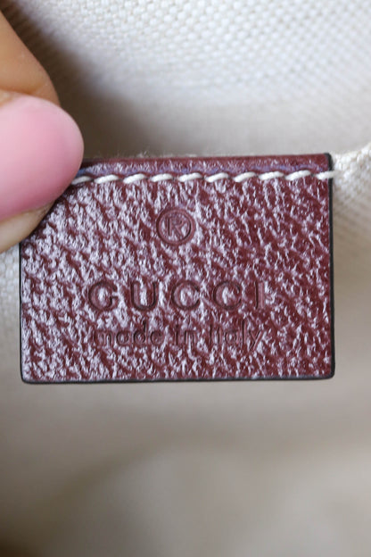 Gucci Ophidia Canvas Mini Bag Burgundy