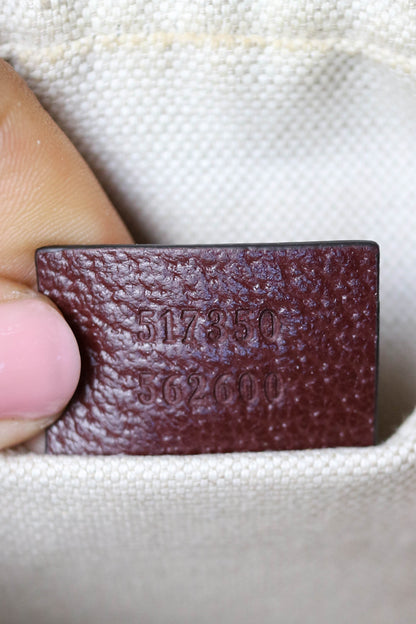 Gucci Ophidia Canvas Mini Bag Burgundy